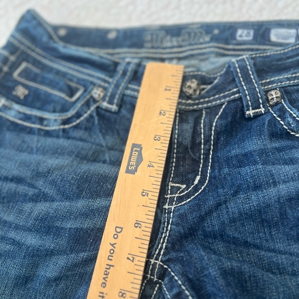 Miss Me Blue Skinny Jeans with Contrast Stitching NWOT Size 28 Women's Skinny - Picture 12 of 13